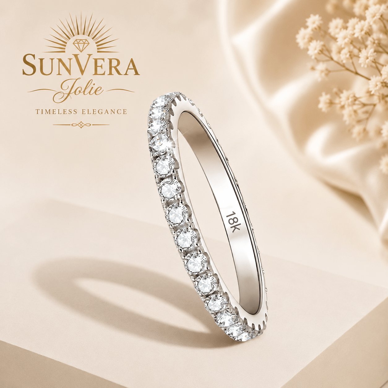 Sunvera Jolie – Eternal Shine Moissanite Ring | Timeless Elegance - Sunvera Jolie