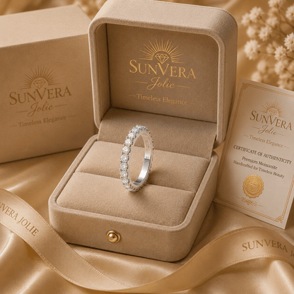 Sunvera Jolie – Eternal Shine Moissanite Ring | Timeless Elegance - Sunvera Jolie