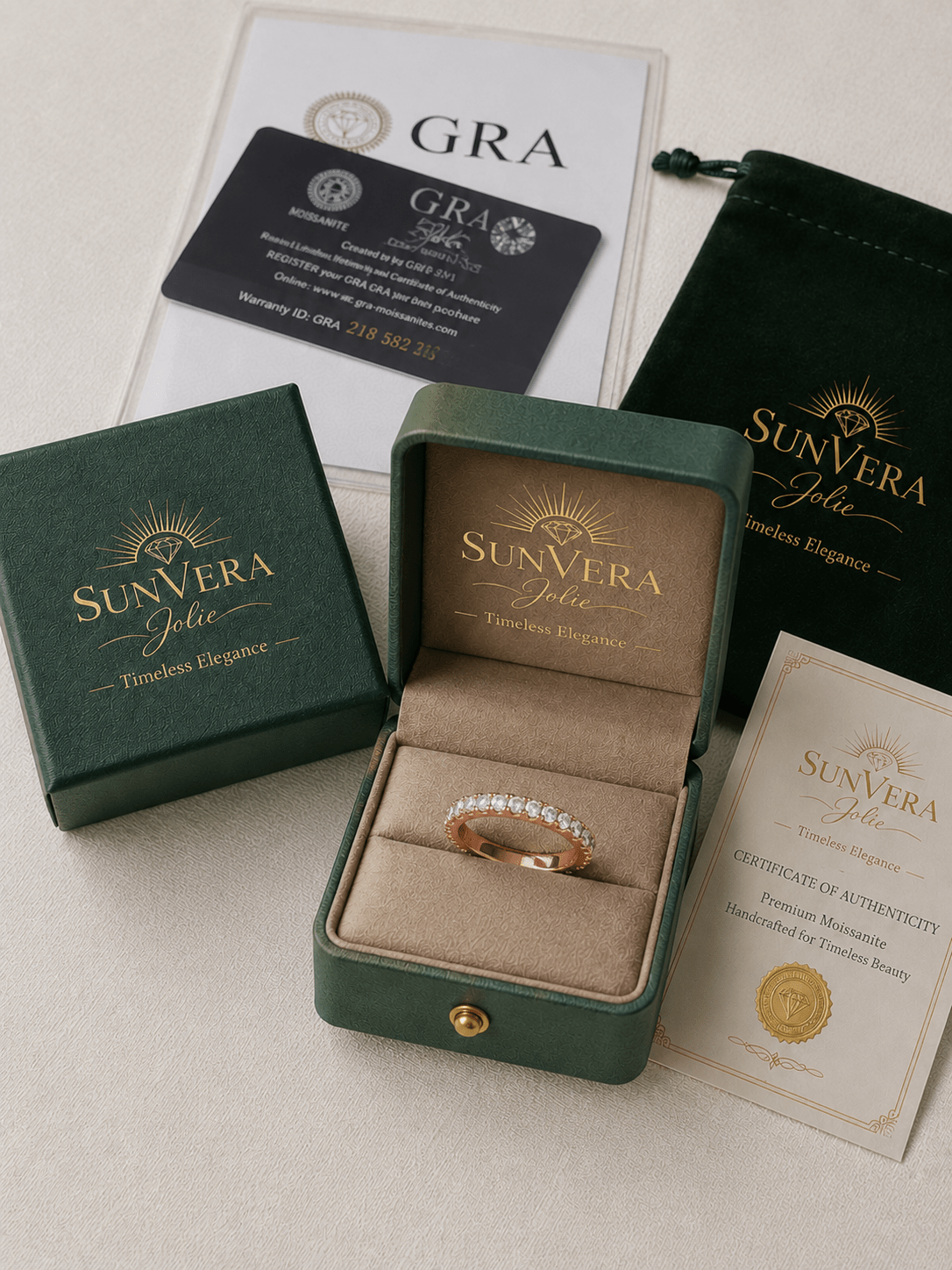 Sunvera Jolie – Eternal Shine Moissanite Ring | Timeless Elegance - Sunvera Jolie