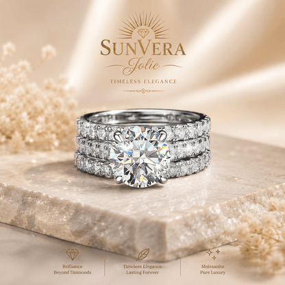 SunVera Jolie – Eternal Shine Moissanite Ring | Timeless Elegance - Jewelry - Sunvera Jolie