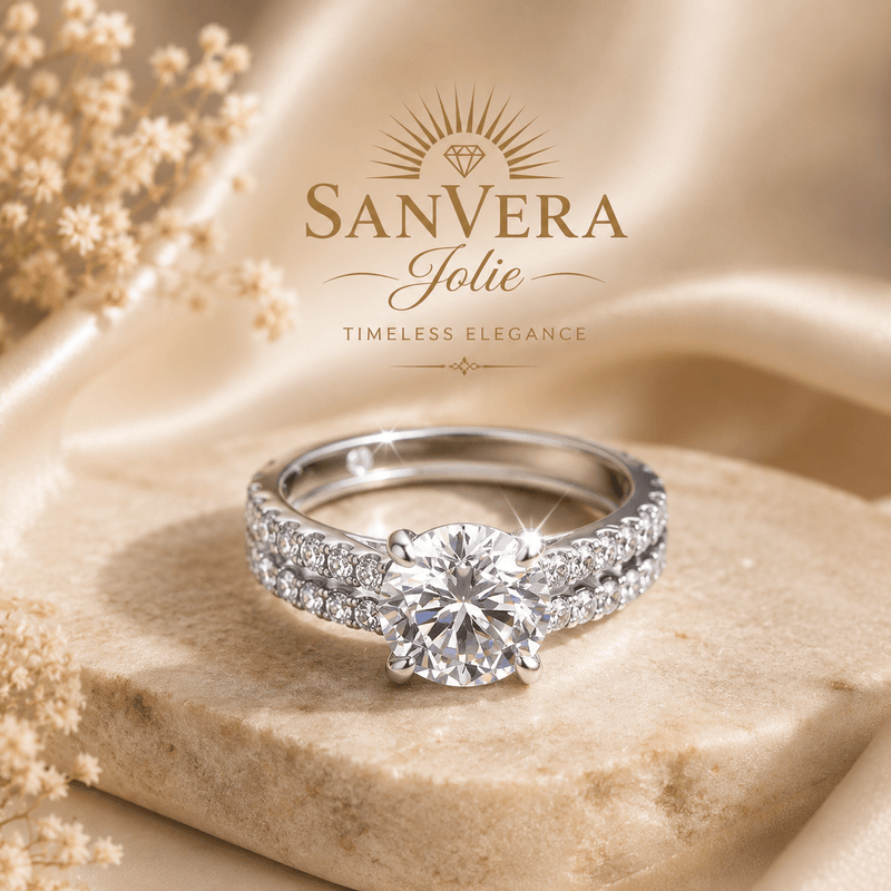 SunVera Jolie – Eternal Shine Moissanite Ring | Timeless Elegance - Jewelry - Sunvera Jolie