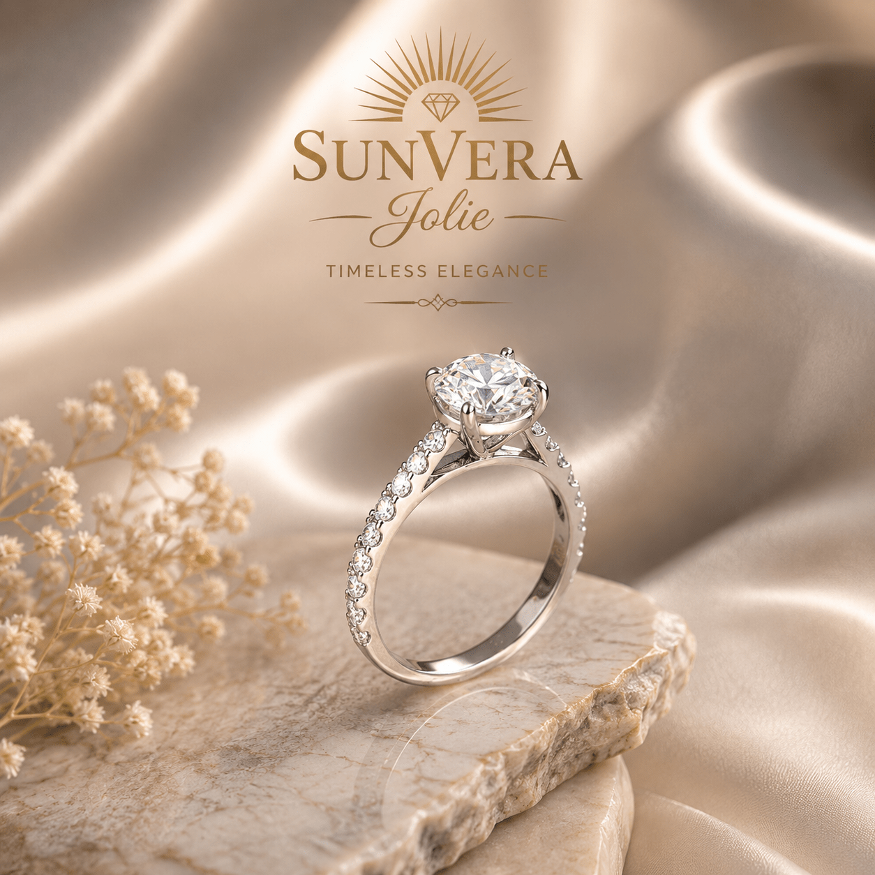 SunVera Jolie – Eternal Shine Moissanite Ring | Timeless Elegance - Jewelry - Sunvera Jolie