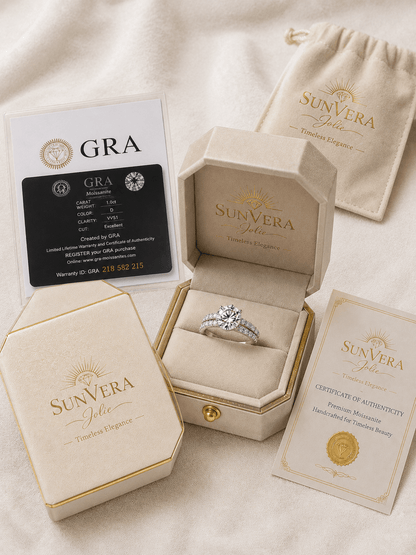SunVera Jolie – Eternal Shine Moissanite Ring | Timeless Elegance - Jewelry - Sunvera Jolie