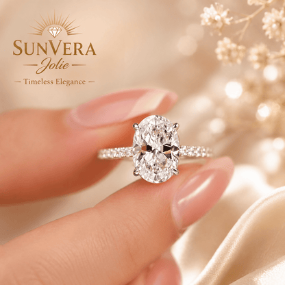 SunVera Jolie – Lumière Oval Moissanite Ring | Luxury Edition - Jewelry - Sunvera Jolie
