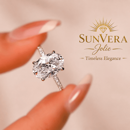 SunVera Jolie – Lumière Oval Moissanite Ring | Luxury Edition - Jewelry - Sunvera Jolie