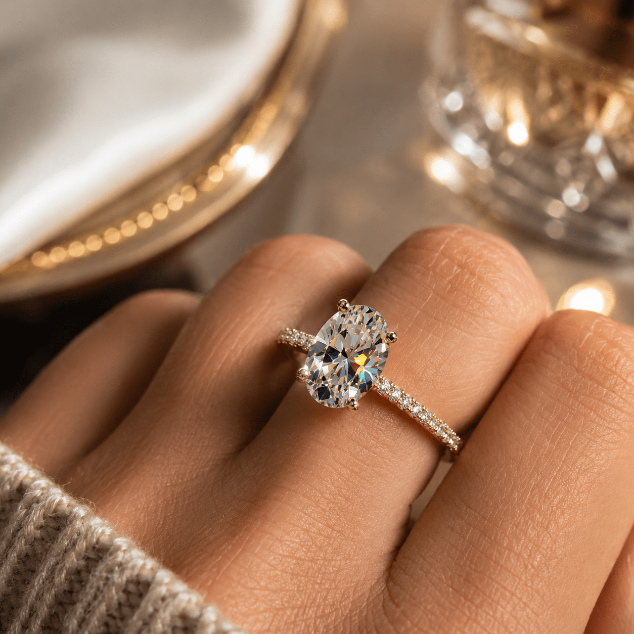 SunVera Jolie – Lumière Oval Moissanite Ring | Luxury Edition - Jewelry - Sunvera Jolie