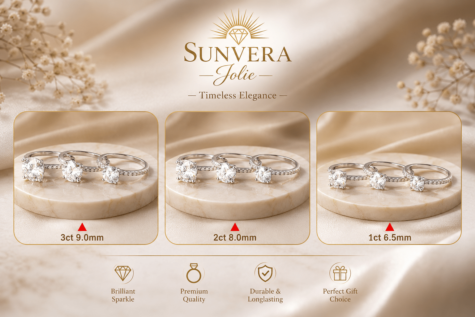 SunVera Jolie Rose Gold Eternity Ring - Jewelry - Sunvera Jolie