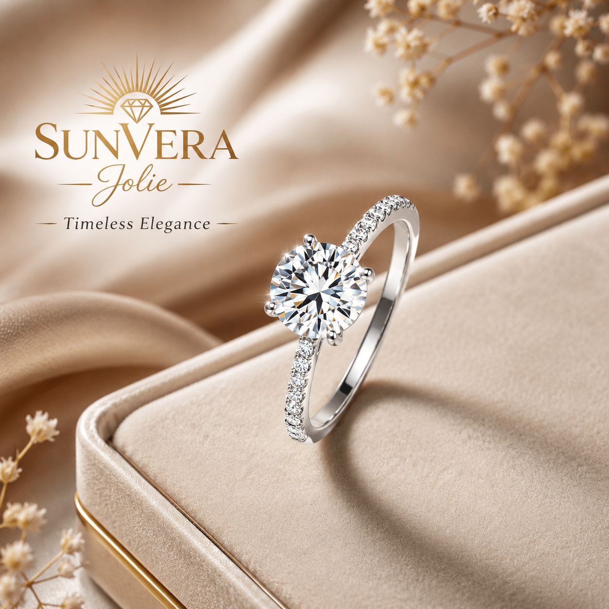 SunVera Jolie Rose Gold Eternity Ring - Jewelry - Sunvera Jolie